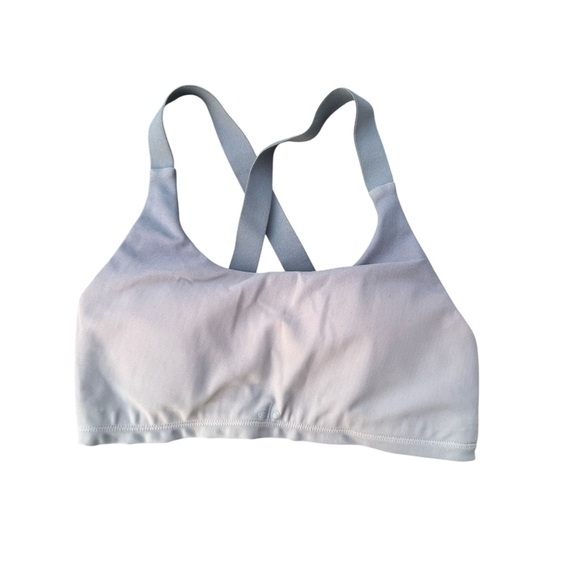 ALO Yoga Gray and Blue Sports Bra size Medium - Picture 1 of 4